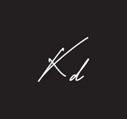 Couple Cursive Letters Initial Signature Handwriting Calligraphy