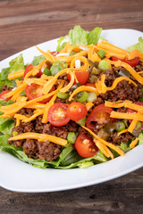 beef taco salad bowl dish
