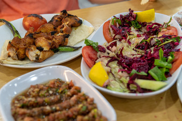 Kebab and Vegetables
