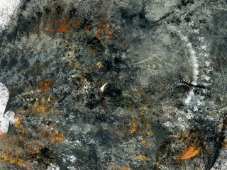 black and white abstract fractal background 3d rendering illustration