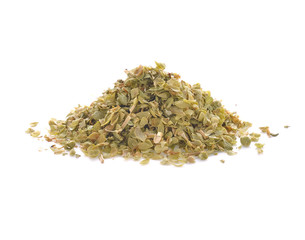 Dried Oregano on white