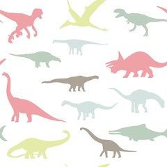 set of cartoon dinosaurs