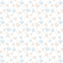 blue brown floral pattern