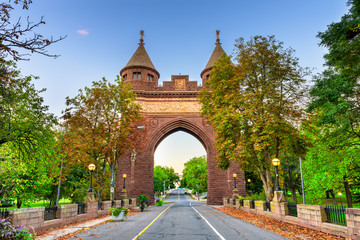 Fototapeta na wymiar Soldiers and Sailors Memorial Arch in Hartford, Connecticut, USA