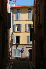 Fototapeta na wymiar France, Provence , Hyeres, old town street