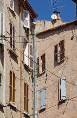 Fototapeta na wymiar France, Provence , Hyeres, old town facades