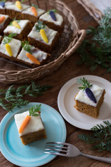 カラフルなキャロットケーキ