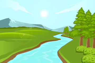 illustration of natural scenery