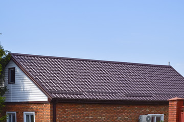 The roof of corrugated sheet