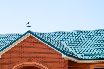 The roof of corrugated sheet