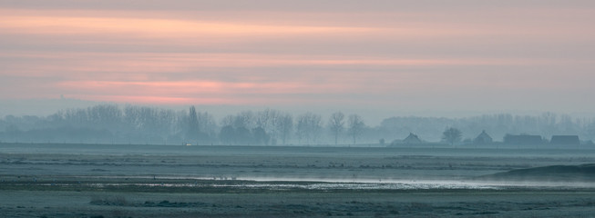 Obraz premium Le Mont Saint Michel in der Normandie Frankreich Dezember Winter