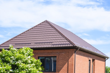 The roof of corrugated sheet