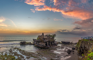 Sunset view of Tanah Lot in Western Bali