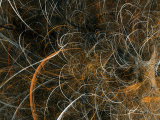 orange abstract fractal background 3d rendering illustration