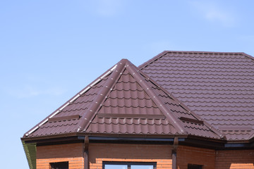 The roof of corrugated sheet