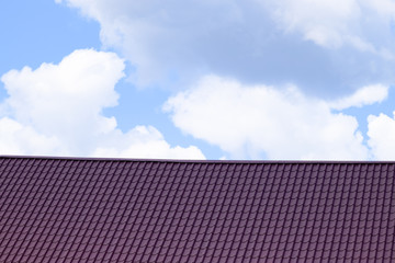 The roof of corrugated sheet
