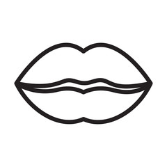 Lips Icon vector simple design