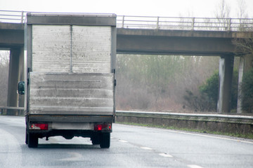 White Van On The Road