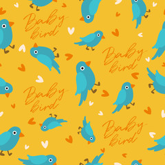 Fototapeta premium Big set of young animal seamless pattern : Vector Illustration