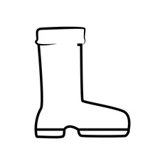 Boot icon vector in line style design
