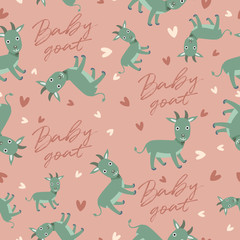 Naklejka premium Big set of young animal seamless pattern : Vector Illustration