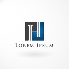 Logo Design is Combination Letter H Customized and Square
