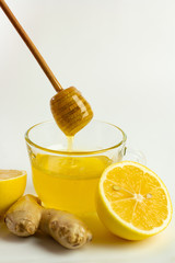 health medicine coziness warm spices cinnamon honey lemon ginger tea winter mulled wine