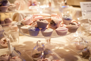 cute little cake in an wedding atmosphere