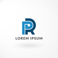 Monogram Design Letter with Combination Letter P and R