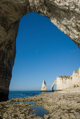 Etretat view from bellow at ground level