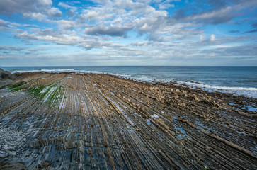 Zumaia and Deba flysch geological strata layers, Basque Country