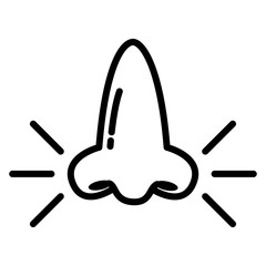 Nose icon vector simple design