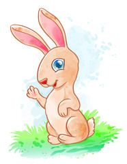 Cute cartoon rabbit