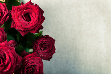 Bunch of Red Roses for St Valentines Day