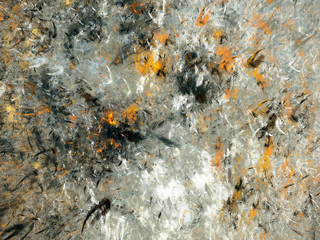 black and white abstract fractal background 3d rendering illustration