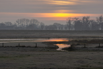 Le Mont Saint Michel in der Normandie Frankreich Dezember Winter