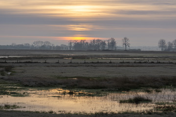 Le Mont Saint Michel in der Normandie Frankreich Dezember Winter