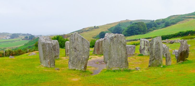 Panorama Dromberg Stone Circle Ireland