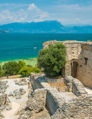 Ruins of Catullo's Villa at Sirmione, on Lake Garda, Province of Brescia, Lombardy, Italy.