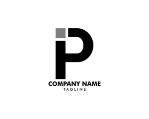 Initial Letter IP Logo Template Design
