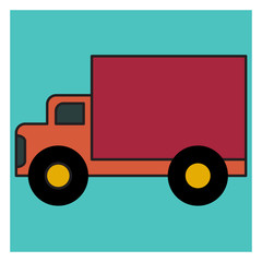 Truck icon vector simple design