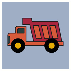 Truck icon vector simple design