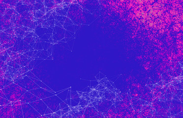 Abstract technology AI geometric futuristic lines background