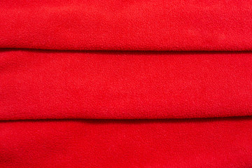 Red pleated fabric texture background