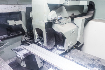 factory equipment, modern metal processing. automatic machine.