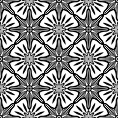 vector black floral vintage seamless pattern on white