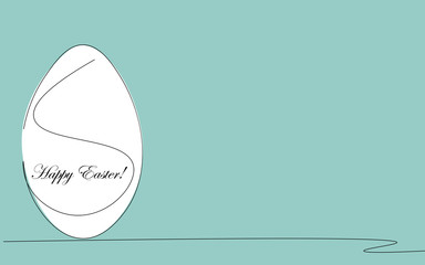 Easter background with egg vector illustration