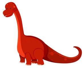 Single picture of red brontosaurus
