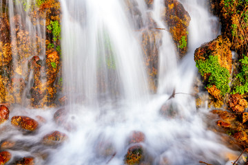 Fototapeta na wymiar Natural waterfall in the Snake River Canyon Idaho