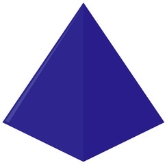 Geometry shape of triangle in blue